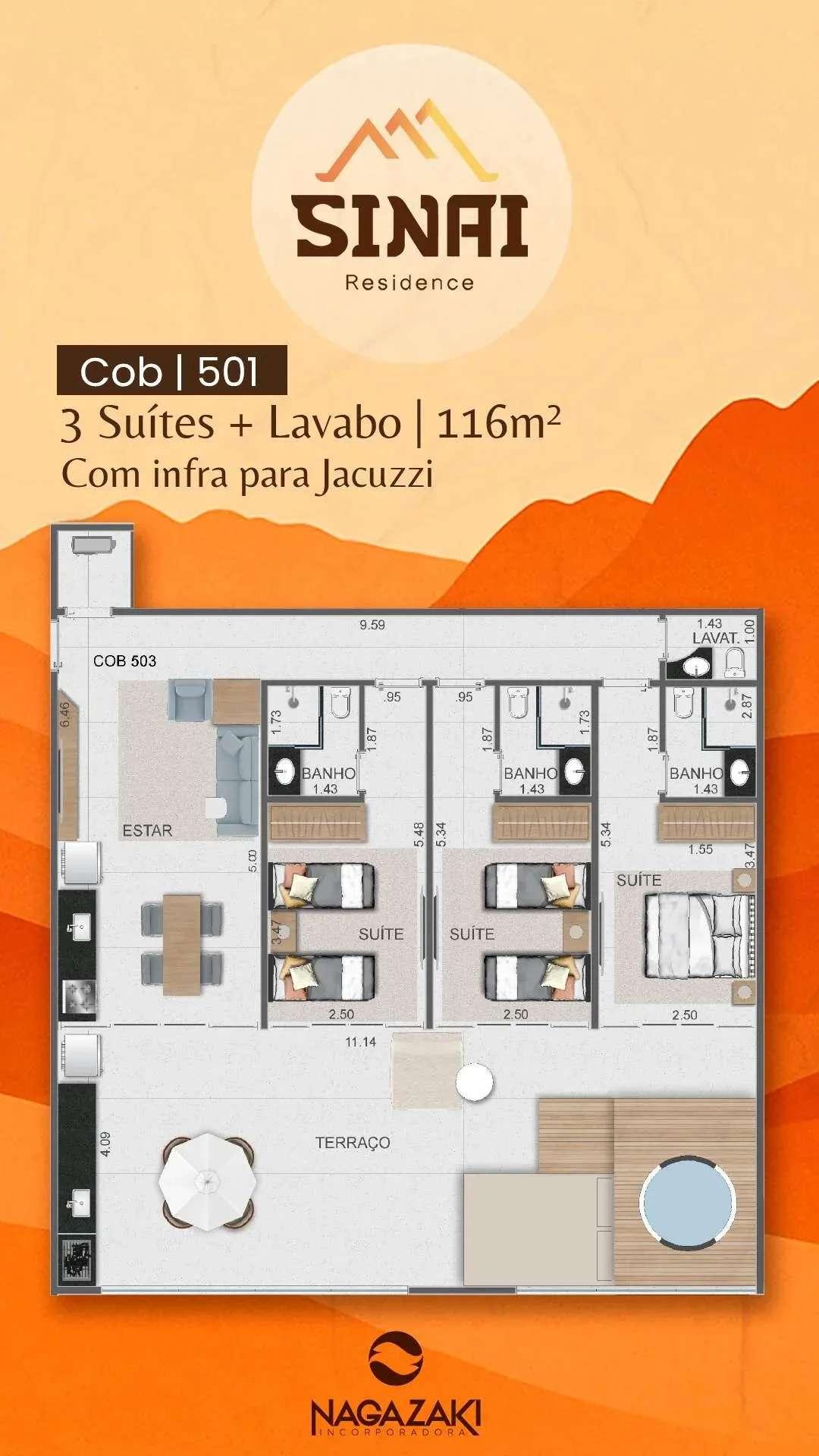Apartamento à venda, na Praia do Tenório,  em Ubatuba, Sinai Residence, com 2 quartos, 61m² - Grupo Sena Consultoria Imobiliária