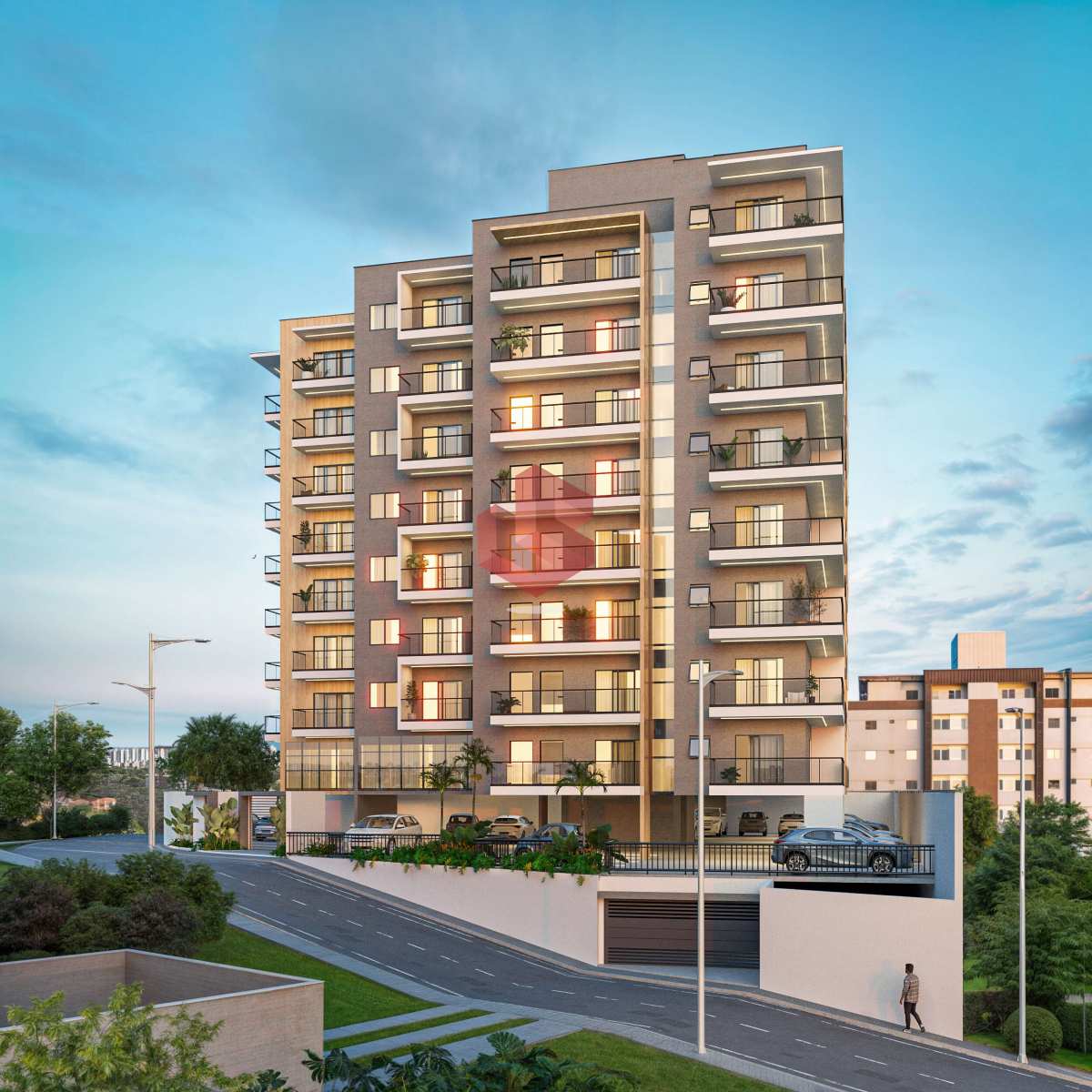 Apartamento à venda, no Blessed Residence,  em Cachoeira Paulista, São João, com 1 quarto, 53,15m² - Grupo Sena Consultoria Imobiliária