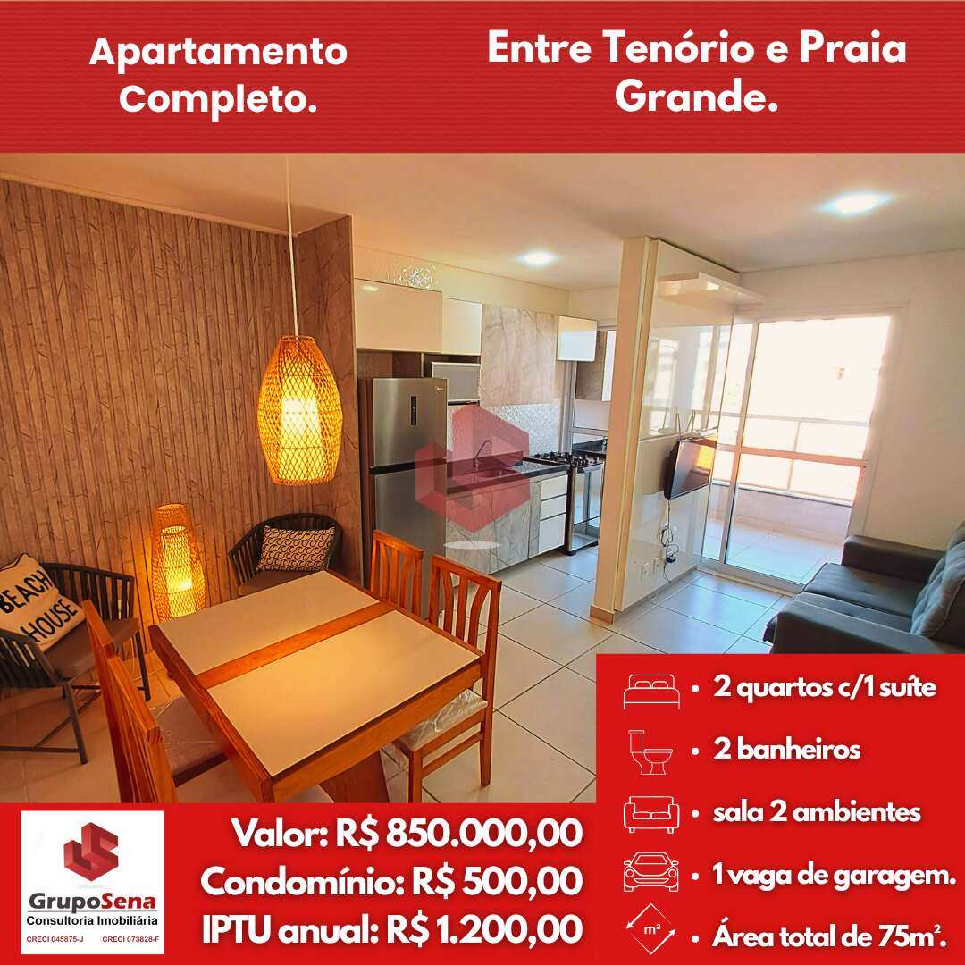 Apartamento à venda, no Alpha beach,  em Ubatuba, Acaraú, com 2 quartos, 75m² - Grupo Sena Consultoria Imobiliária