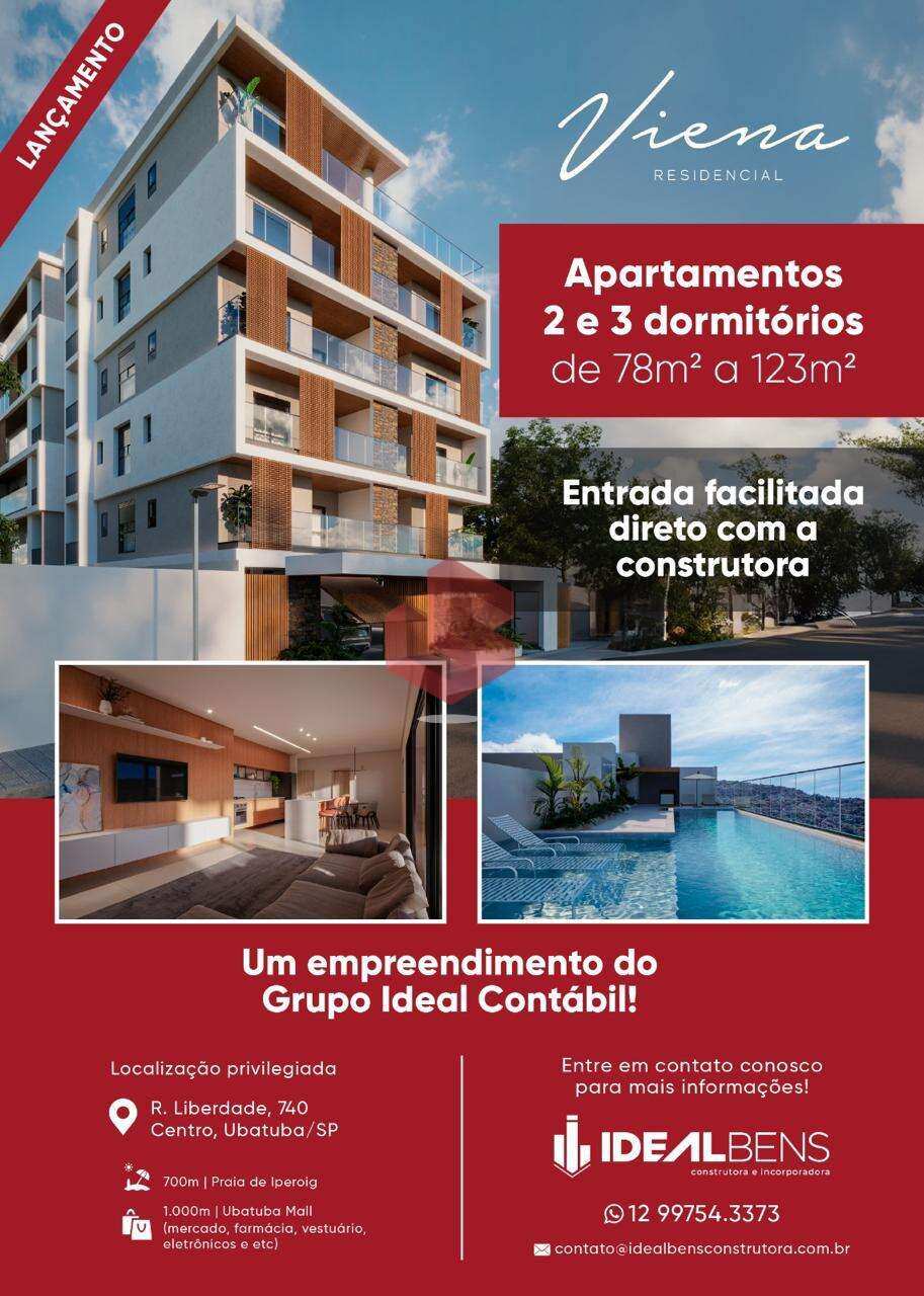 Apartamento à venda, no Viena em Ubatuba, Centro, com 3 quartos, 123m² - Grupo Sena Consultoria Imobiliária