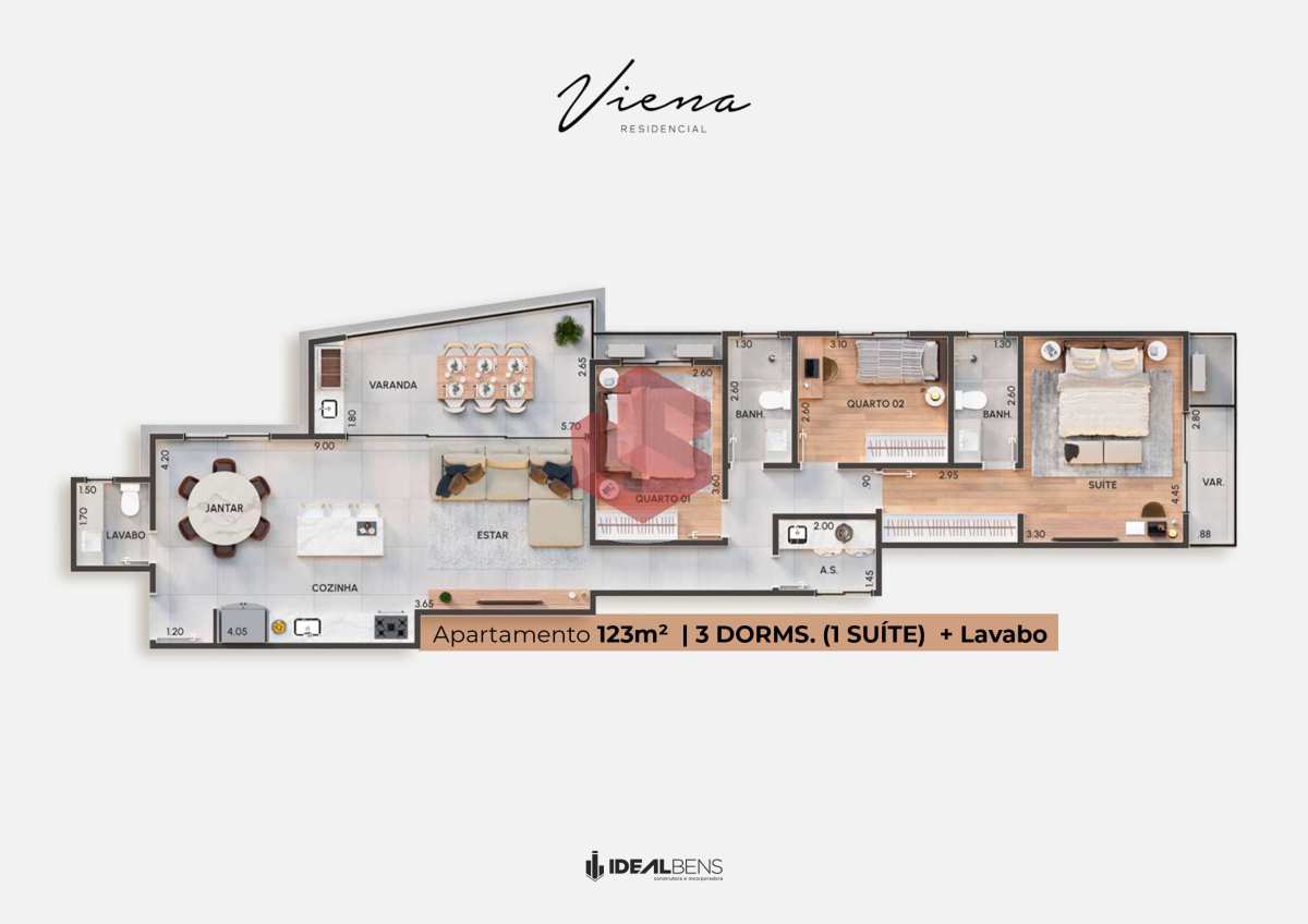 Apartamento à venda, no Viena em Ubatuba, Centro, com 3 quartos, 123m² - Grupo Sena Consultoria Imobiliária