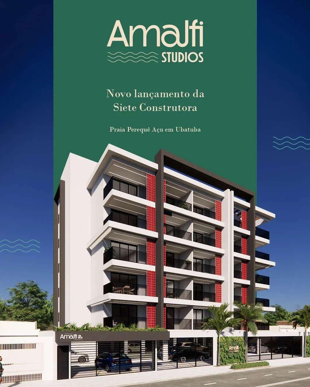 Apartamento à venda, no Amalfi Studios,  em Ubatuba, Pereque-Açu, com 1 quarto, 36,12m² - Grupo Sena Consultoria Imobiliária