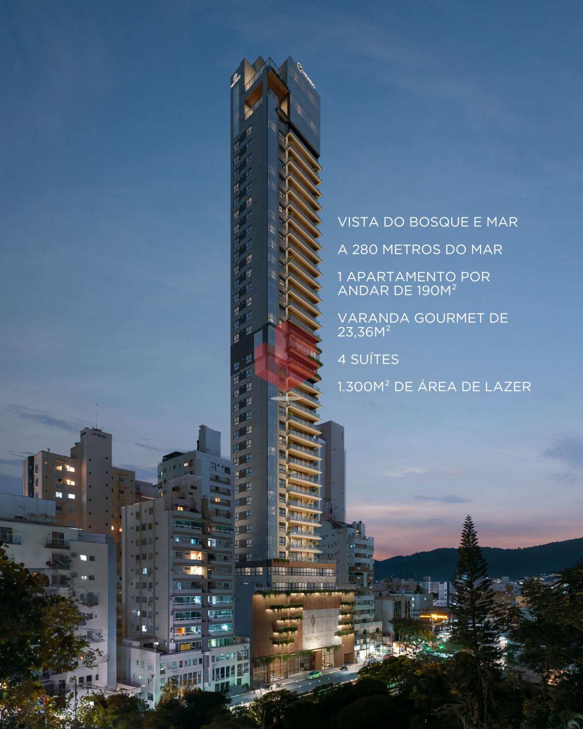 Apartamento de luxo à venda, no Mondo Empreendimento, com 4 quartos, 190m² - Grupo Sena Consultoria Imobiliária