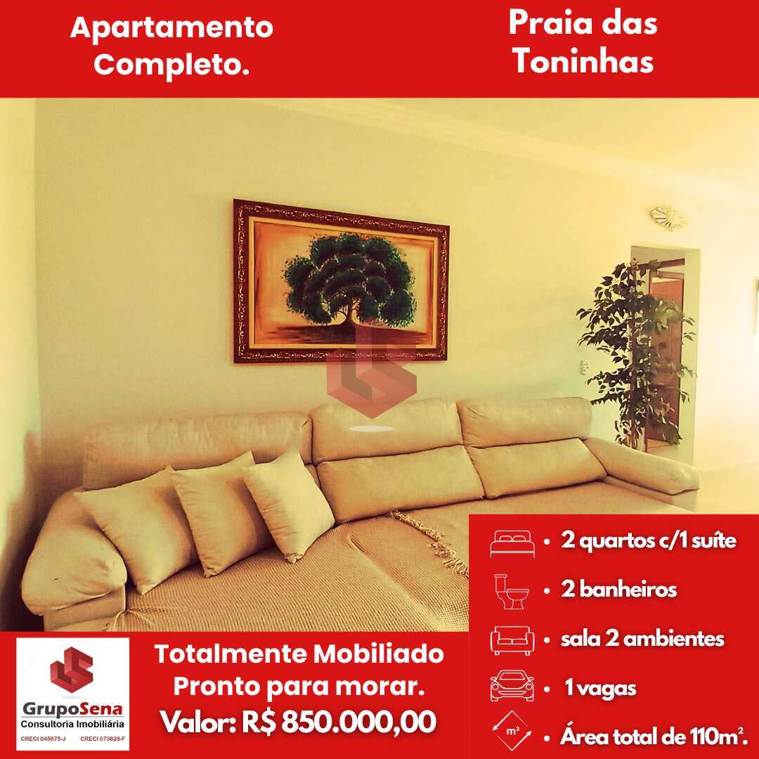 Apartamento de luxo à venda, no Residencial Costa Verde.,  em Ubatuba, Toninhas, com 2 quartos, 91m² - Grupo Sena Consultoria Imobiliária