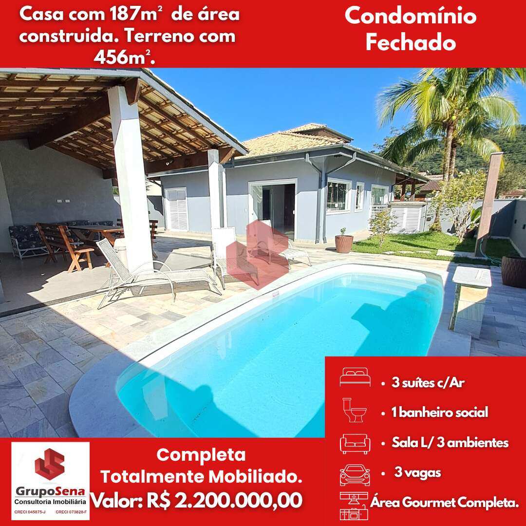 Casa à venda em condomínio fechado no Horto Florestal em Ubatuba - Grupo Sena Consultoria Imobiliária