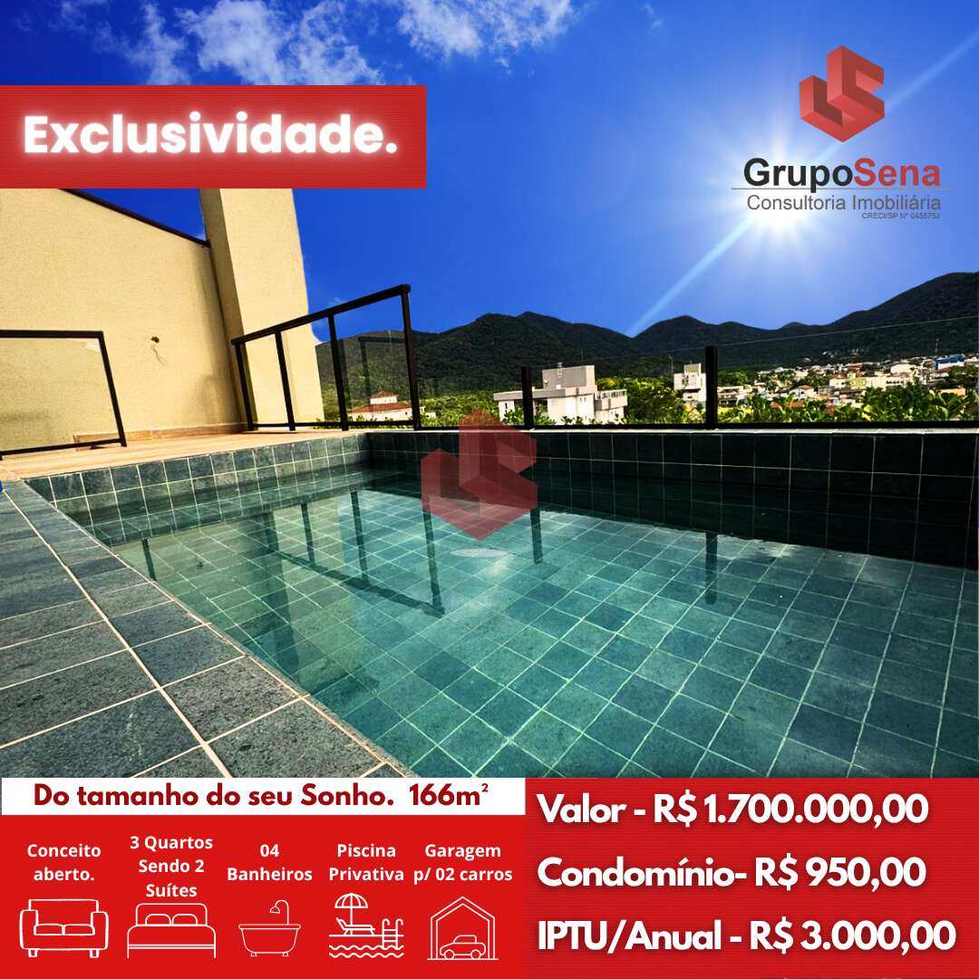 Cobertura à venda, com 3 quartos, 166m² - Grupo Sena Consultoria Imobiliária