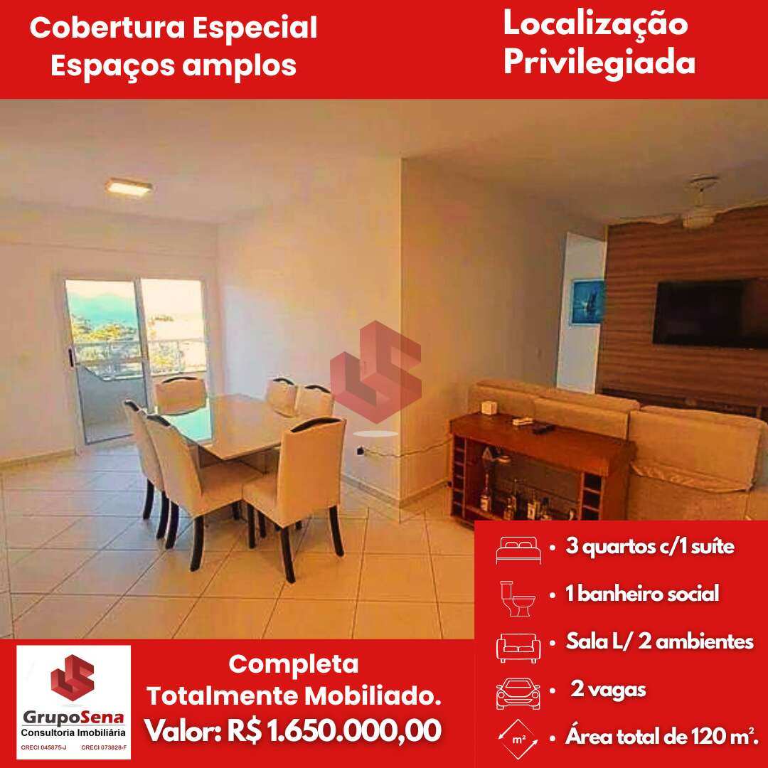 Cobertura à venda com piscina e varanda gourmet na Praia do Itaguá em Ubatuba - Grupo Sena Consultoria Imobiliária